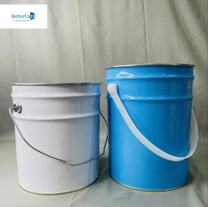 China 6.5 Liter Empty Liquid metal Can Custom 5 Liter Packaging Metal Pail Large Tin Can Recycling wholesale