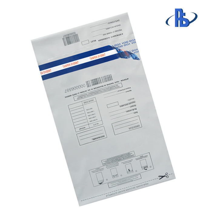 Waterproof Tamper Evident Security Bags , Self Adhesive Bank Deposit Bags