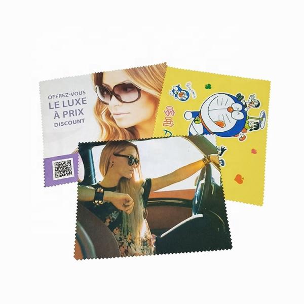 Quality Custom Print Microfiber Eyeglass Cleaning Cloth  Water Absorbent for sale