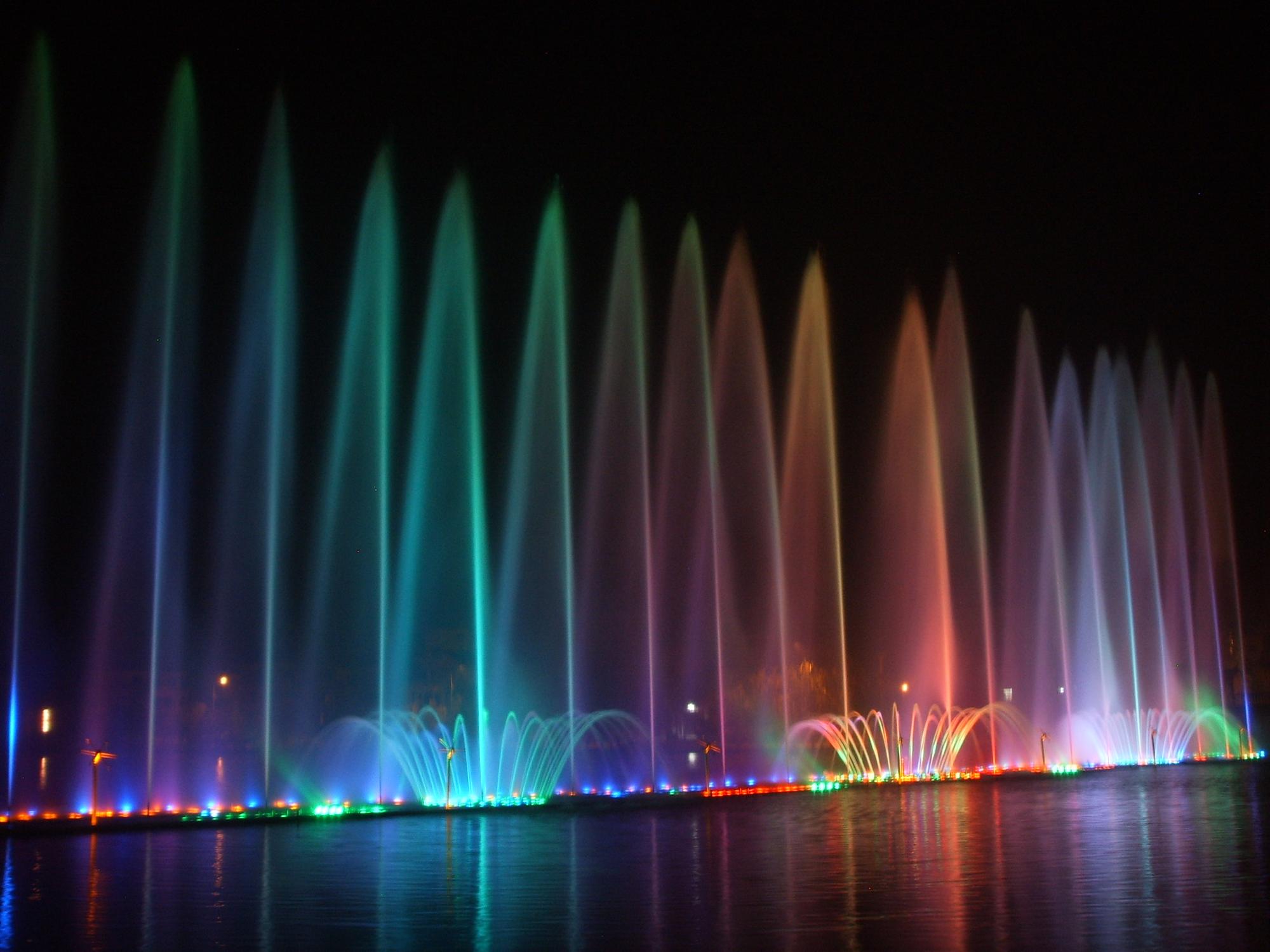 DMX Control Modern Floating Fountain With Computer Programmer