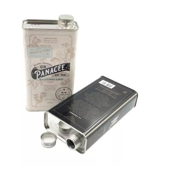 Manufacturers Wholesale Custom Rectangular Wine Cans Stainless Steel Vodka Wine