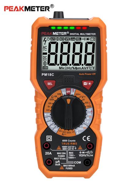 Quality True RMS Handheld Digital Multimeter AC / DC Voltage Resistance Measurement for sale