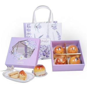 China Recycled Materials Custom Cardboard Display Boxes With Window Pastry packaging wholesale