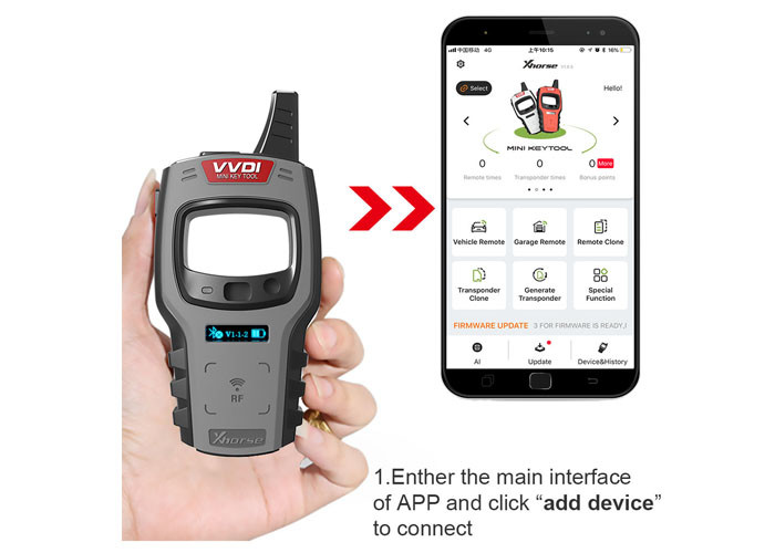 Xhorse VVDI Mini Key Tool 250g Remote Key Programmer for Universal Cars Applicable
