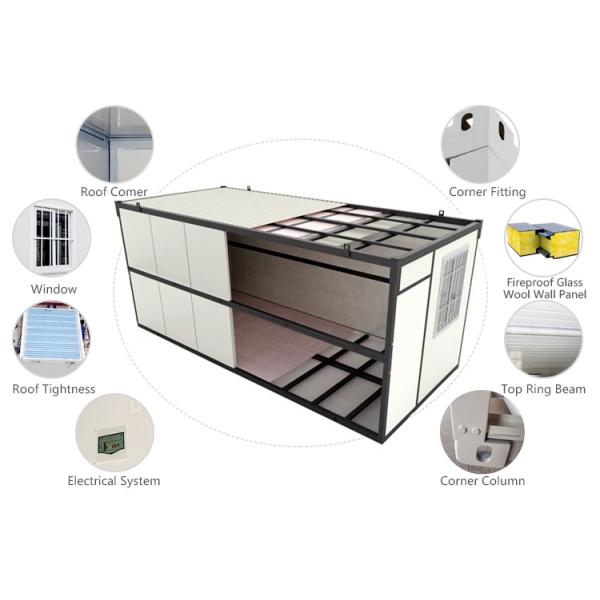 Modular Beach Container House Prefabricated Collapsible Container House Durable