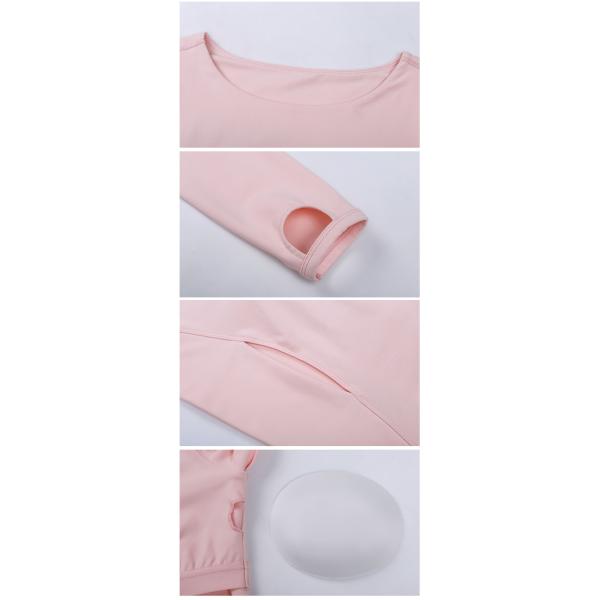 Padded Hot Hollow Sports Long Sleeve Yoga Shirt Gym Plain Crop Top Womens Workout Shirts