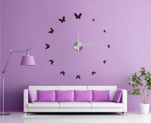 China 3D Modern EVA Butterfly Wall Sticker Clock,Non-Toxic Decals 12S001 wholesale