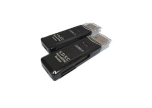 China Plug And Play Portable Card Reader 2 IN 1 Memory Card Reader For Windows Mac wholesale