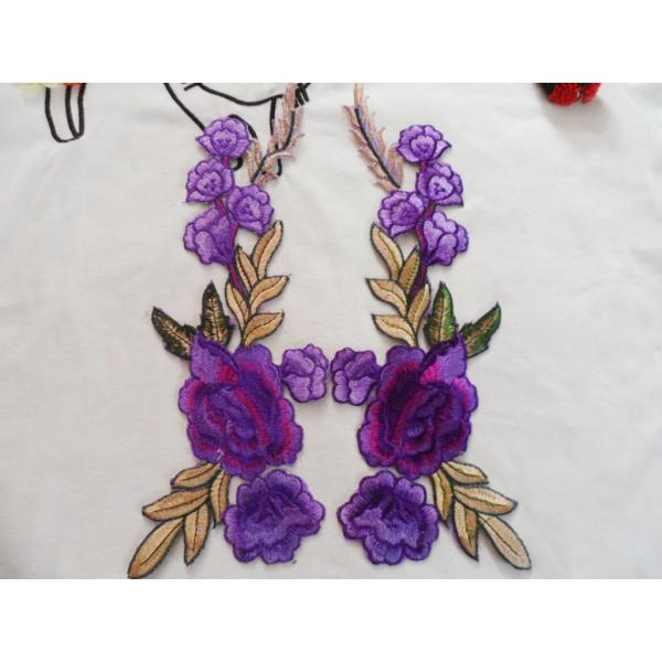Hot Fix Embroidery Lace Applique with Different Color