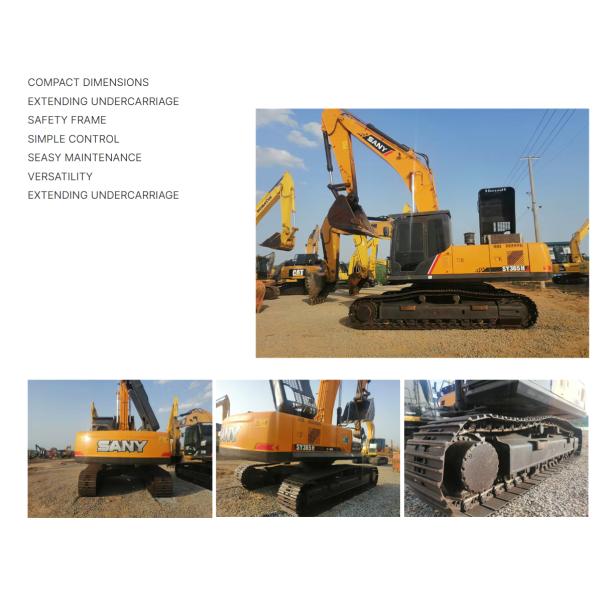 Used SANY SY365H 36Ton Crawler Excavator With Core Gearbox Components
