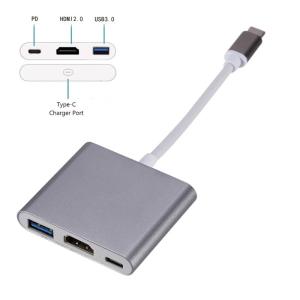 China Compatible Mac Air Pro USB 3.1 Type C HDMI Hub Adapter FCC Approved on sale