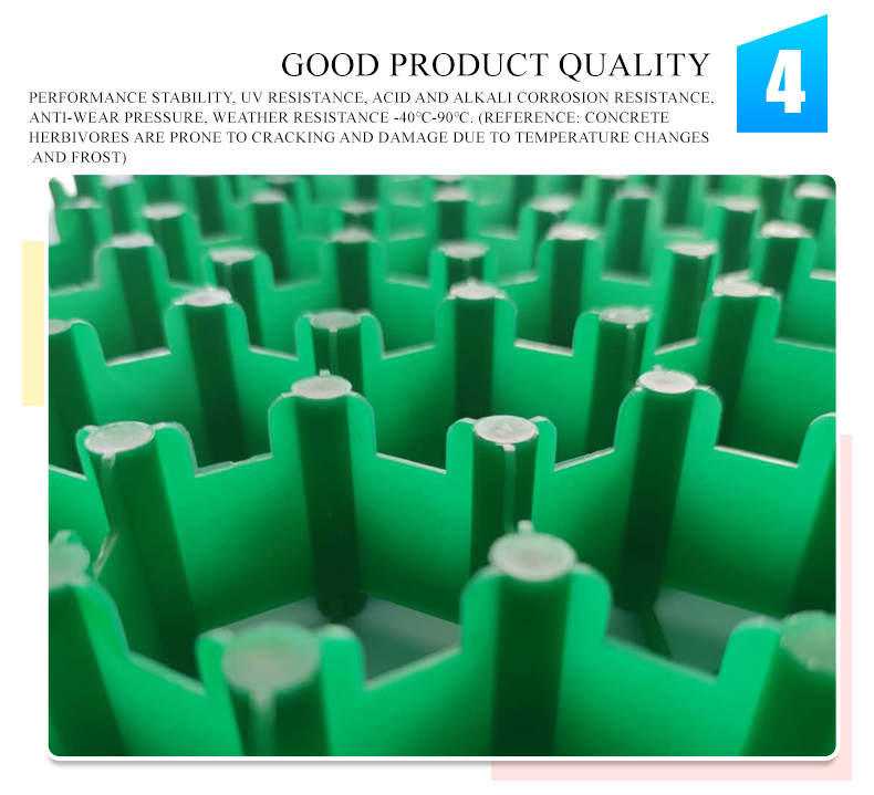 HDPE Plastic Planting Grass Paver Grid for Parking Lot and Driveway at 500mm Length
