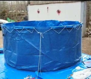 2MM Steel Mesh Tarpaulin Fish Tank And Tarpaulin Fish Farming Round Fish Pond Collapsible Fish Tank