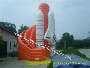 China Inflatable rocket slide , inflatable bouncer slide , inflatable slip and slide wholesale