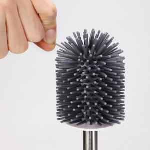 Bathroom Sustainable Silicone Toilet Cleaning Brush And Holder Set Multipurpose