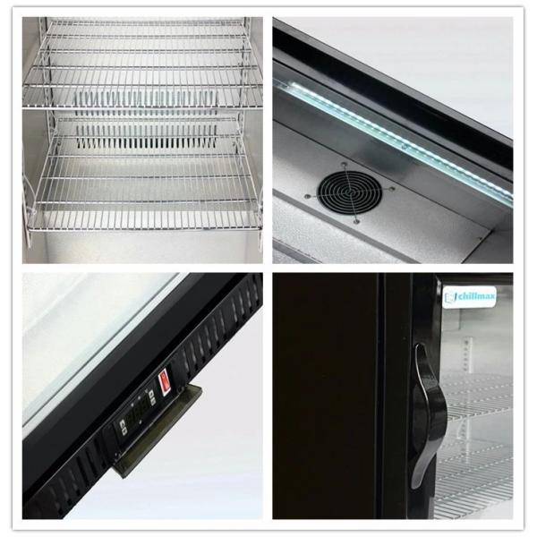 Black 128L Commercial Bar Refrigerator , Single Foaming Door Back Bar Fridge