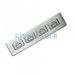 Quality IP65 Metal Industrial Numeric Keypad Dust Proof With 4 Short Travel Metal Keys for sale