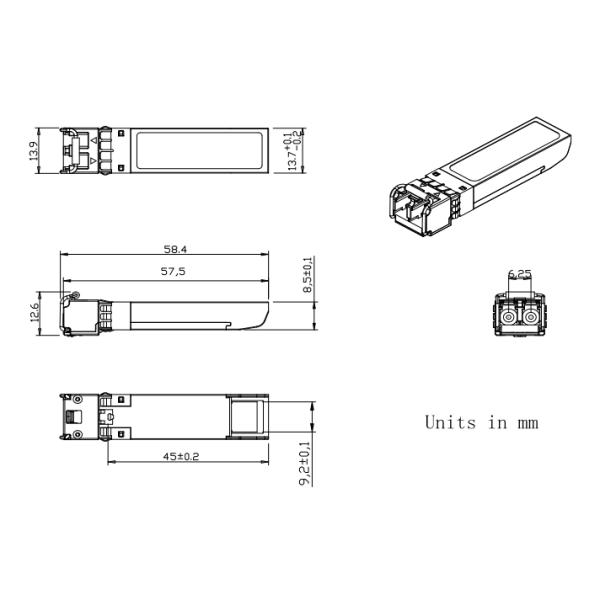 10g Sfp+ Transceiver 850nm 300M Optical Transceiver Module Compatible With Juniper Huawei