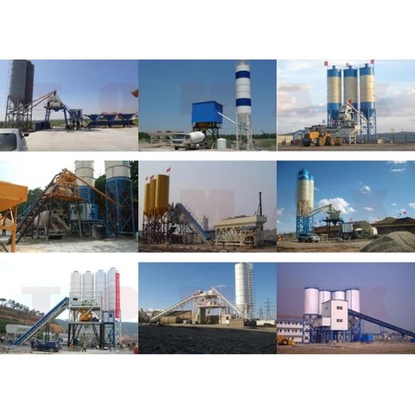 Model HZS35 Stationary Fixed Concrete Batching Plant Electric Power With 35m3/H Capacity