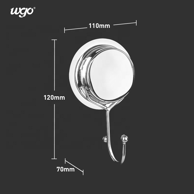 Rustproof Wall Mounted Reusable Suction Hooks For Shower No Residue Hanger