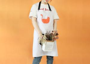 China White Canvas Girls 60 X 80cm Kitchen Cooking Apron wholesale