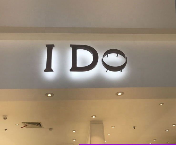Custom 3d metal lettering backlight LED logo lettering acrylic backlight logo