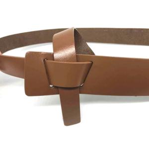 Brown 120cm Jumpsuit Coat Women's Fashion Leather Belts