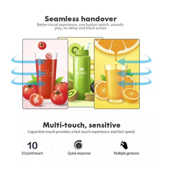Interactive 21.5 Inch FHD Standing Touch Screen Kiosk With Catalog Brochure Holder