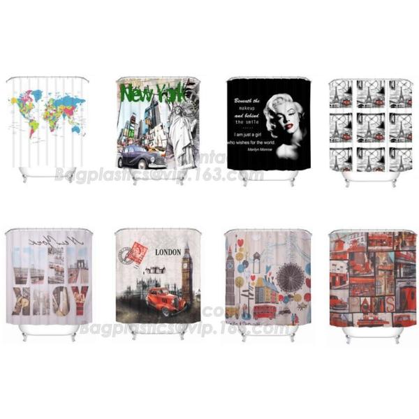 Stripe Hotel White Polyester Jacquard Shower Curtain,180x180cm maple leaf PEVA theme bathroom accessories shower curtain