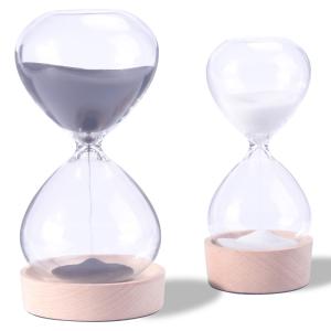 Custom Decorative Sand Timer 60 Minute 30 Minute 50 Minute With Wood Base