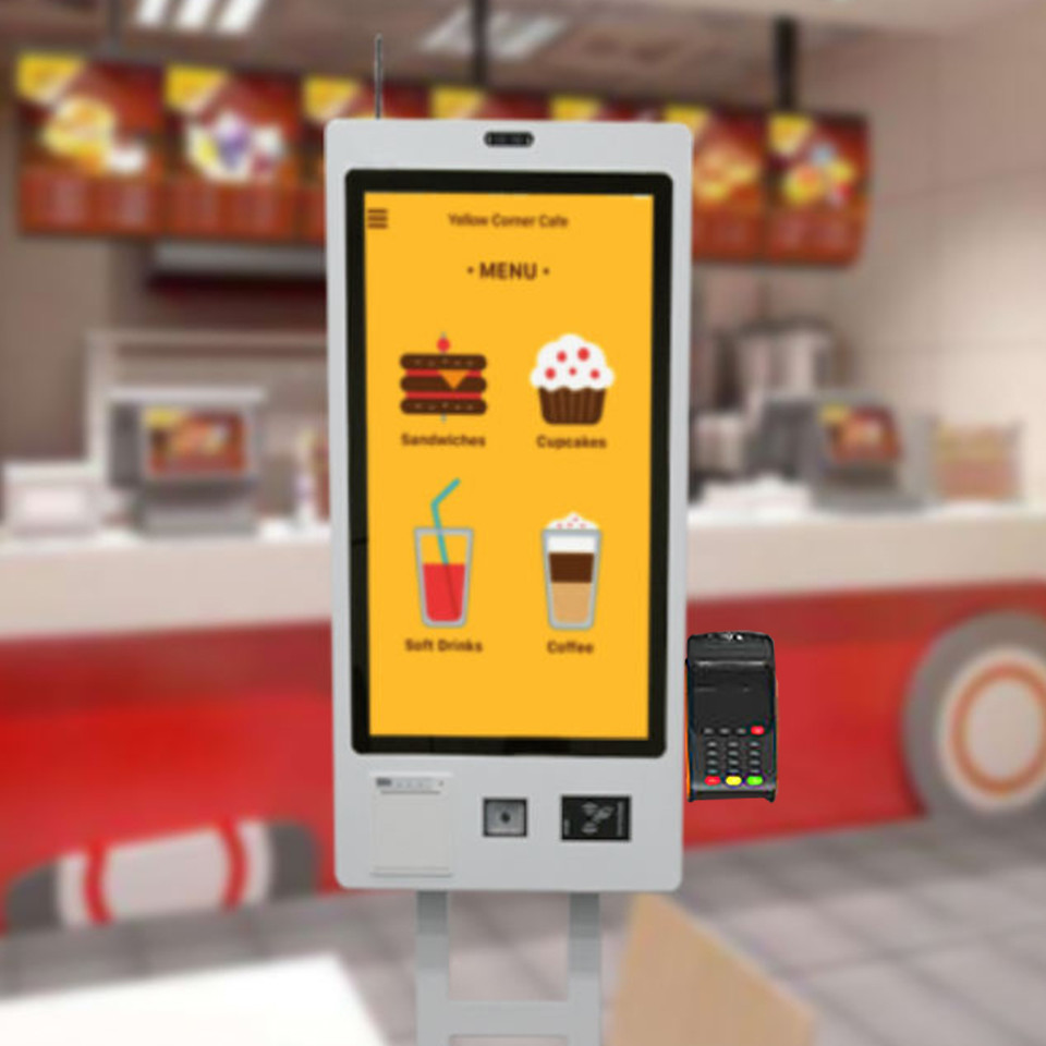 Automatic Ticket Vending Machine 23.6 Inch Self Service Kiosk