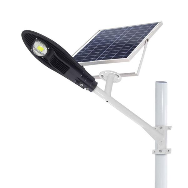 50W COB Solar Led Street Light IP65 Outdoor black Aluminum Housing 60w Solar Led Street Light