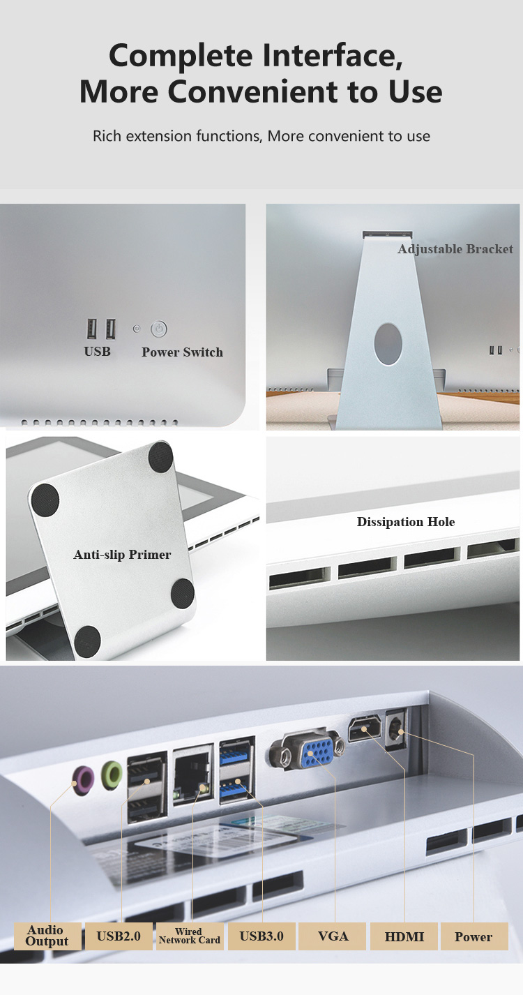 Top- Desktop Computer Core i3 with Dedicated Graphics Card and Wireless 802.11ac WIFI