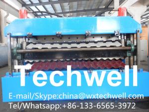 China Chain Transmission Double Layer Roll Forming Machines For Corrugated Sheets wholesale