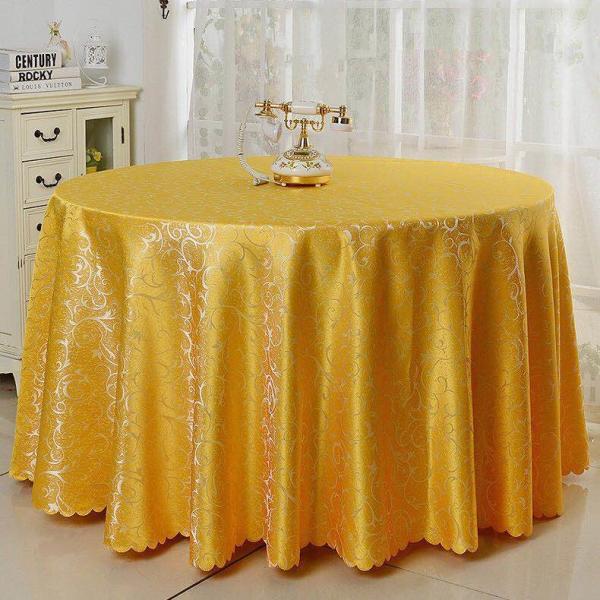 Quality OEM Made Yellow Purplish Red Round Table Cover for any size Tables for sale