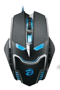 Black / White 6 Button Optical Gaming Mouse And Keyboard With Breathing Light