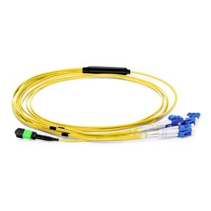 China US CONNEC Singlemode MPO Products Mpo Optical Fiber Fanout Patch Cord MTP LC 12 Core wholesale