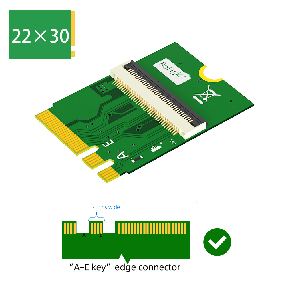 8Gbps NGFF M.2 Key A/E to PCI-E Express X4 USB Riser Card