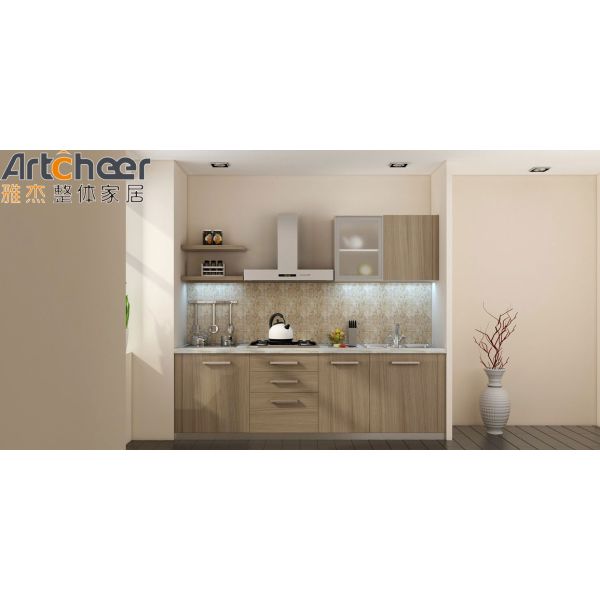 Modern High Gloss Kitchen Cabinet with Lacquered Board and Small Size Design