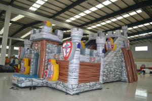 Digital Printing Inflatable Jumping Castle / Blow Up Guard Themed Fun City