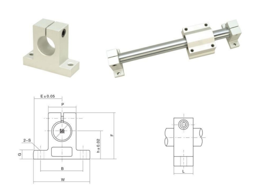 Customized Linear Shaft Support High Load Capacity SK16 Shaft Support