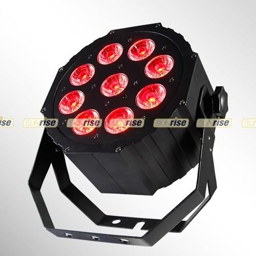 Quality 9pcs 12W Led Par Stage Lights RGBWA UV 6in1 DMX For Uplight City Color Light for sale