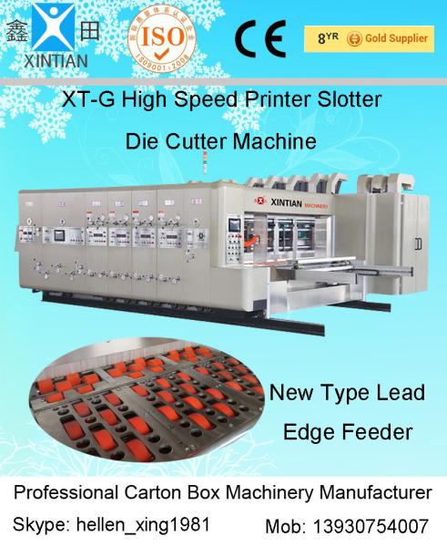 Quality Automatic Carton Box Making Machine With Printing / Slotting And Die Cutting Function for sale