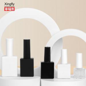 China Round Empty Mini Nail Polish Bottles REACH With Base Material Glass wholesale