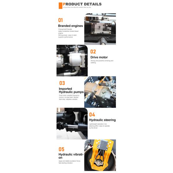 High Grade 40% Ability Double Drum Vibratory Compactor Roller for Road Compacting