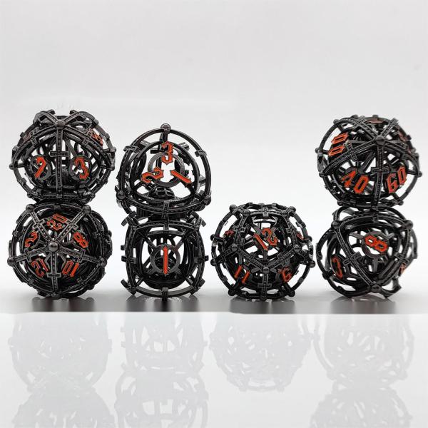 Quality Sound Pearl RPG Metal Hollow Dice Set DND Cisu 16mm Smooth for sale