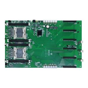 China Bitcoin Server Motherboard X99-6PLUS-V5.1 Dual Processor Lga2011 V3 V4 Motherboard wholesale