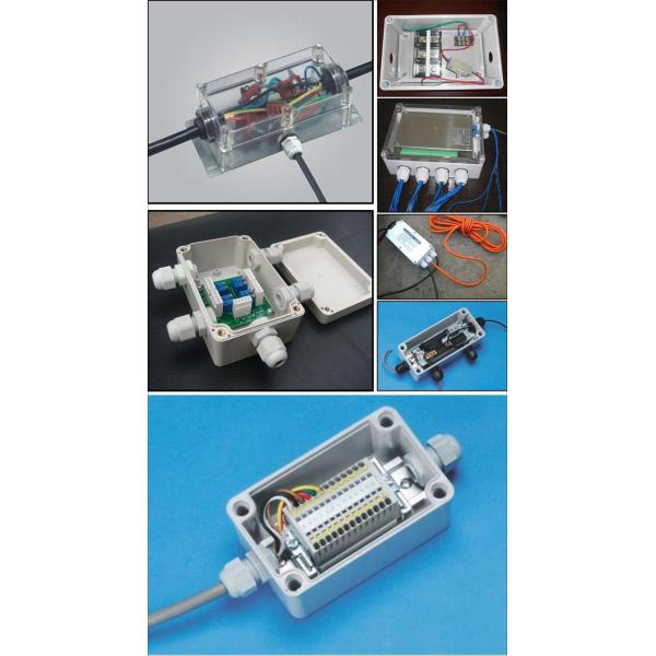 Water Resistant Plastic Project Box , Grey Electronic Instrument Enclosures