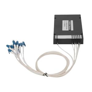 China SC/UPC Connector Type CWDM MUX DEMUX ABS Box for Metro Access and Data Centers Dual Fiber 4 Channels Mux Demux 1550 to 1610nm wholesale
