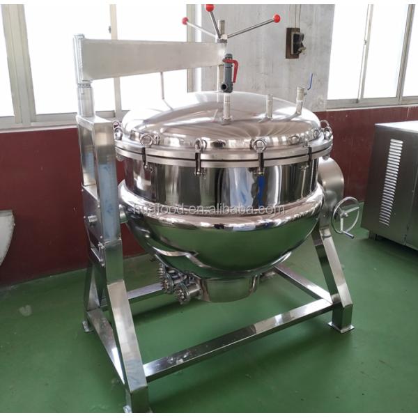 Automatic Gas He Ating Jacketed Kettle With Mixer Boiler To Cook Beans